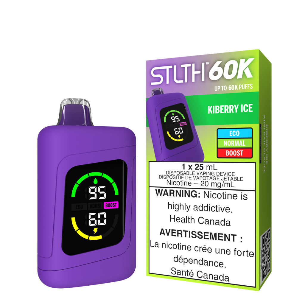 *ON* Disposable Vape STLTH 60K Kiberry Ice Box of 4