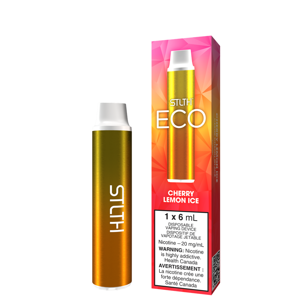 *ON* Disposable Vape STLTH ECO Cherry Lemon Ice Box of 6