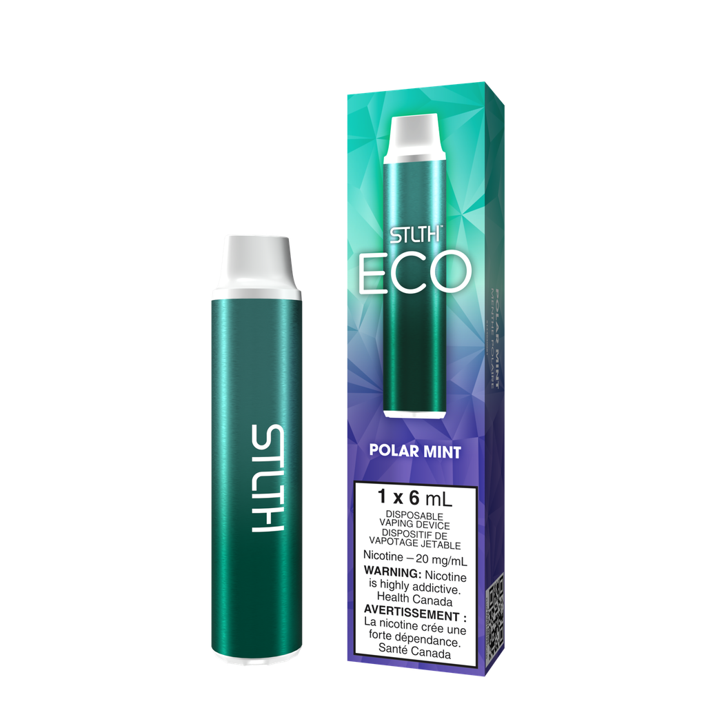 *ON* Disposable Vape STLTH ECO Polar Mint Box of 6