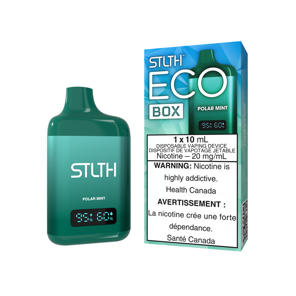 *ON* Disposable Vape STLTH Eco Box Polar Mint Box of 5