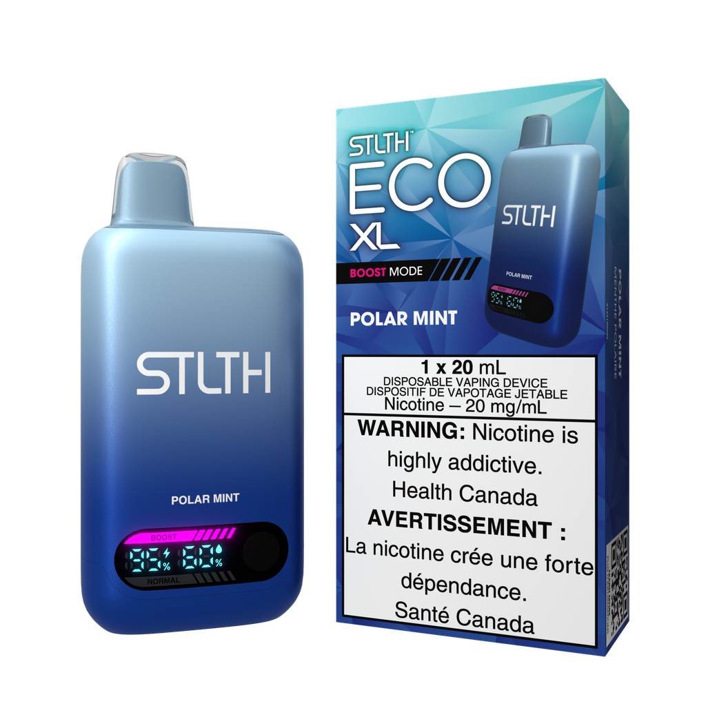 *ON* Disposable Vape STLTH Eco XL Polar Mint Box of 5