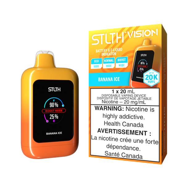 *ON* Disposable Vape STLTH Vision Banana Ice Box of 4