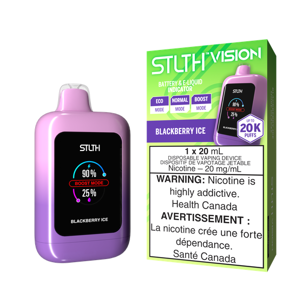 *ON* Disposable Vape STLTH Vision Blackberry Ice Box of 4