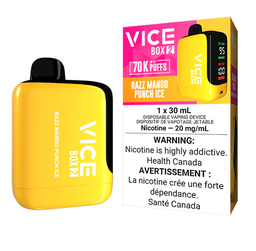 *ON* Disposable Vape Vice Box 2 70K Razz Mango Punch Ice Box of 4
