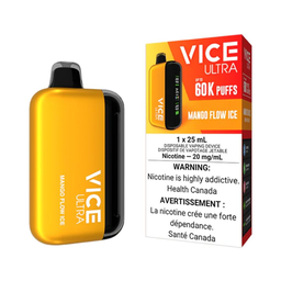 *ON* Disposable Vape Vice Ultra 60K Mango Flow Ice Box of 4