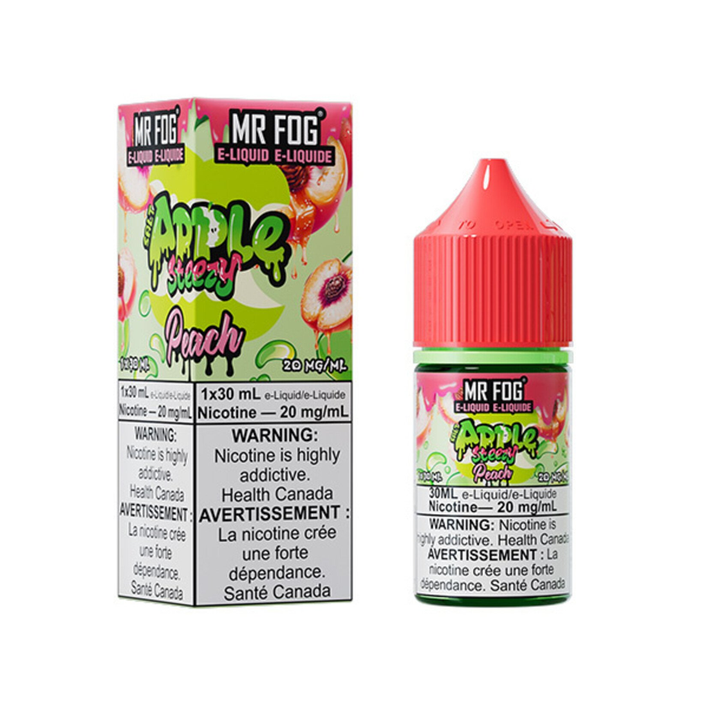 *ON* Nicotine Liquid Mr Fog Apple Steezy Salt 30ml Peach