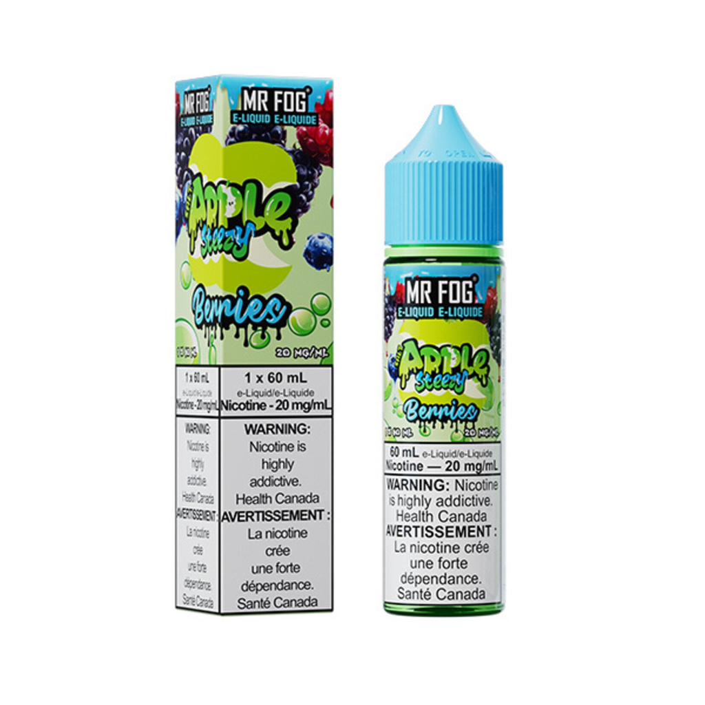 *ON* Nicotine Liquid Mr Fog Apple Steezy Salt 60ml Berries