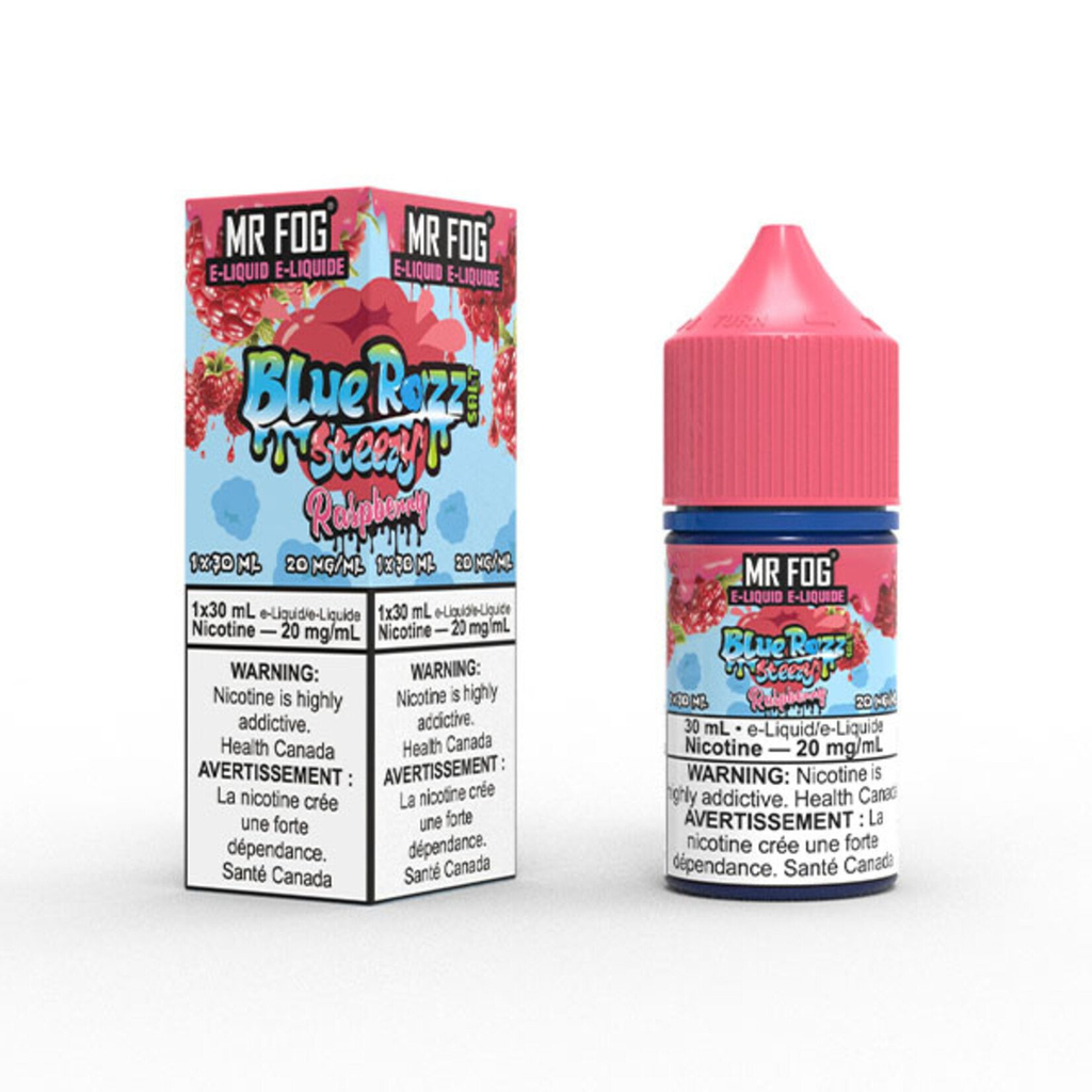 *ON* Nicotine Liquid Mr Fog Blue Razz Steezy Salt 30ml Raspberry
