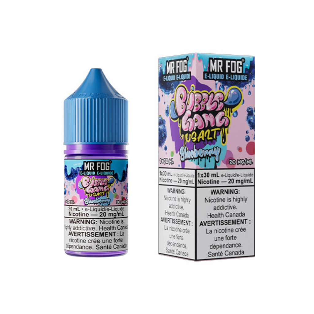 *ON* Nicotine Liquid Mr Fog Bubble Gang Series Salt 30ml Blueberry