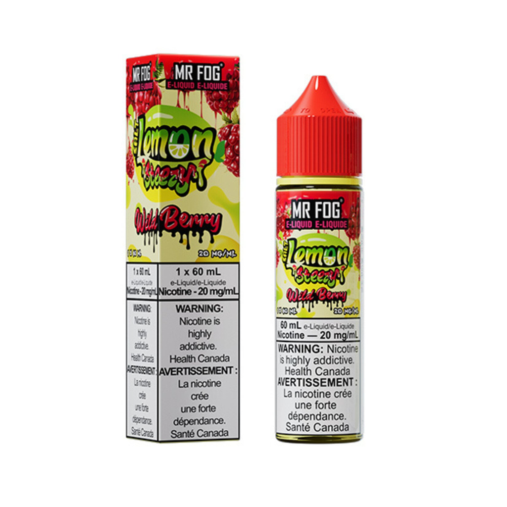 *ON* Nicotine Liquid Mr Fog Lemon Steezy Salt 60ml Wild Berry