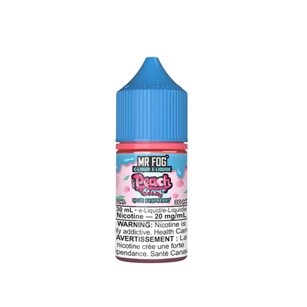 *ON* Nicotine Liquid Mr Fog Peach Steezy Salt 30ml Blue Raspberry