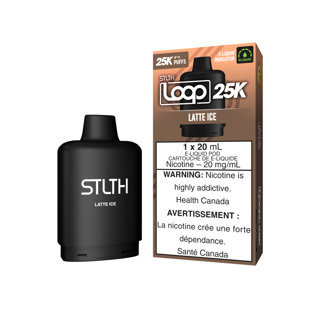 *ON* Nicotine Pod STLTH LOOP 25K Latte Ice Box of 5