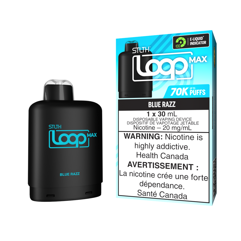 *ON* Nicotine Pod STLTH LOOP MAX Blue Razz Box of 4
