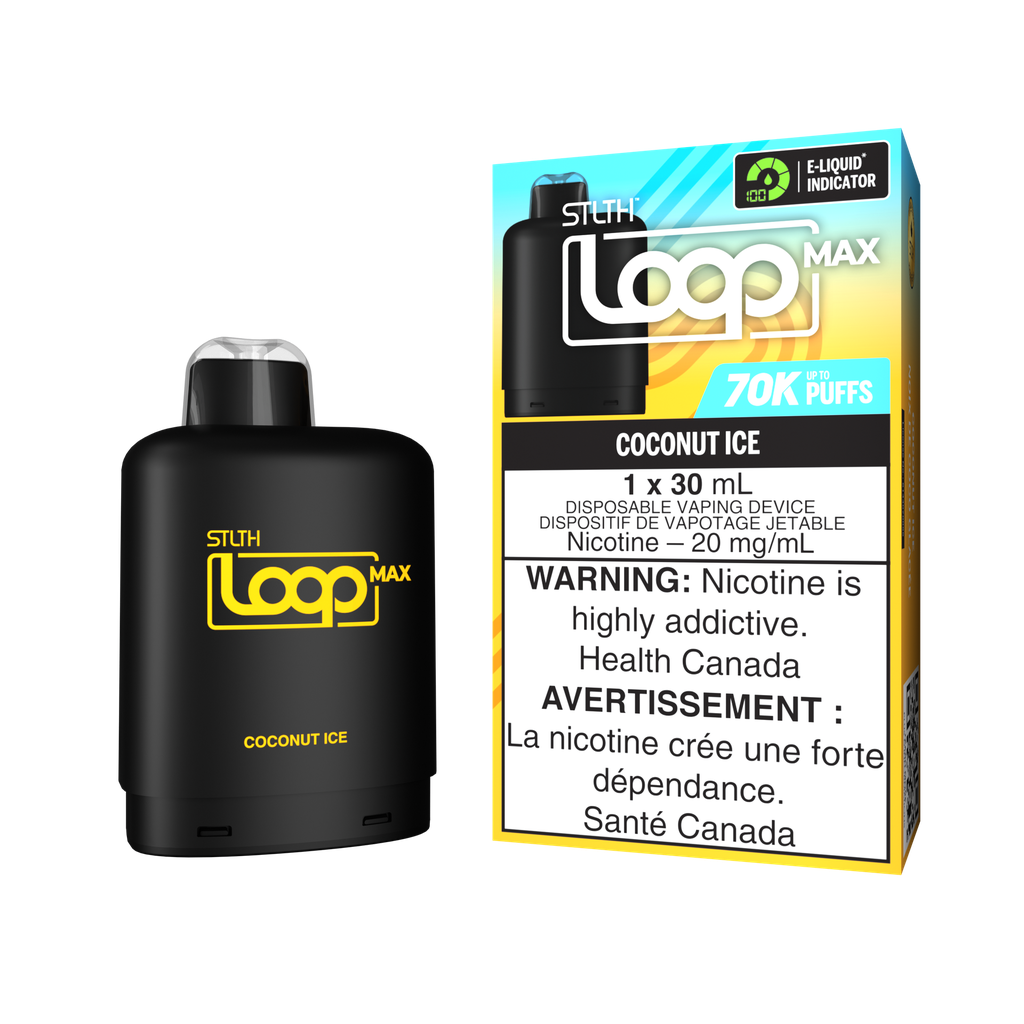 *ON* Nicotine Pod STLTH LOOP MAX Coconut Ice Box of 4