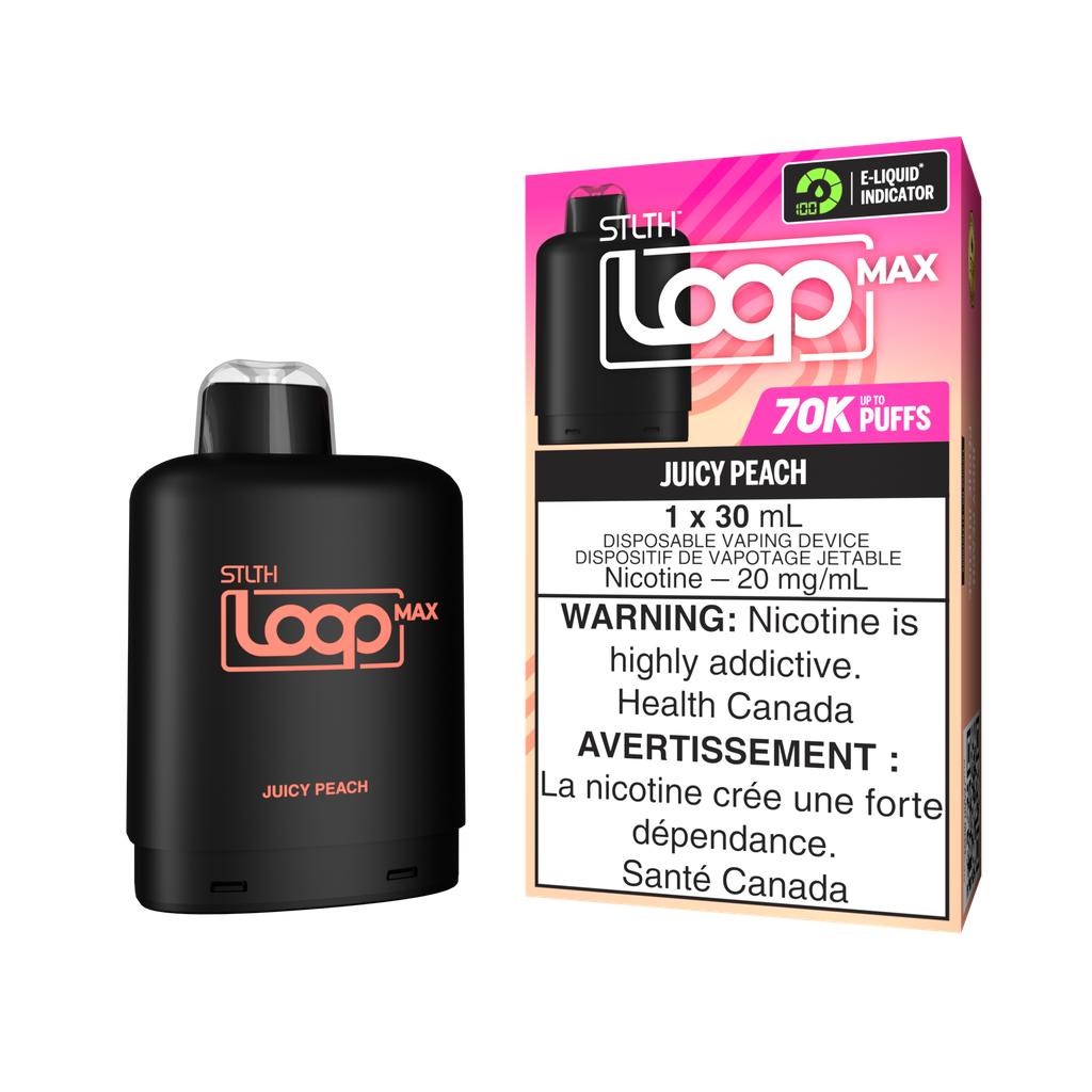 *ON* Nicotine Pod STLTH LOOP MAX Juicy Peach Box of 4
