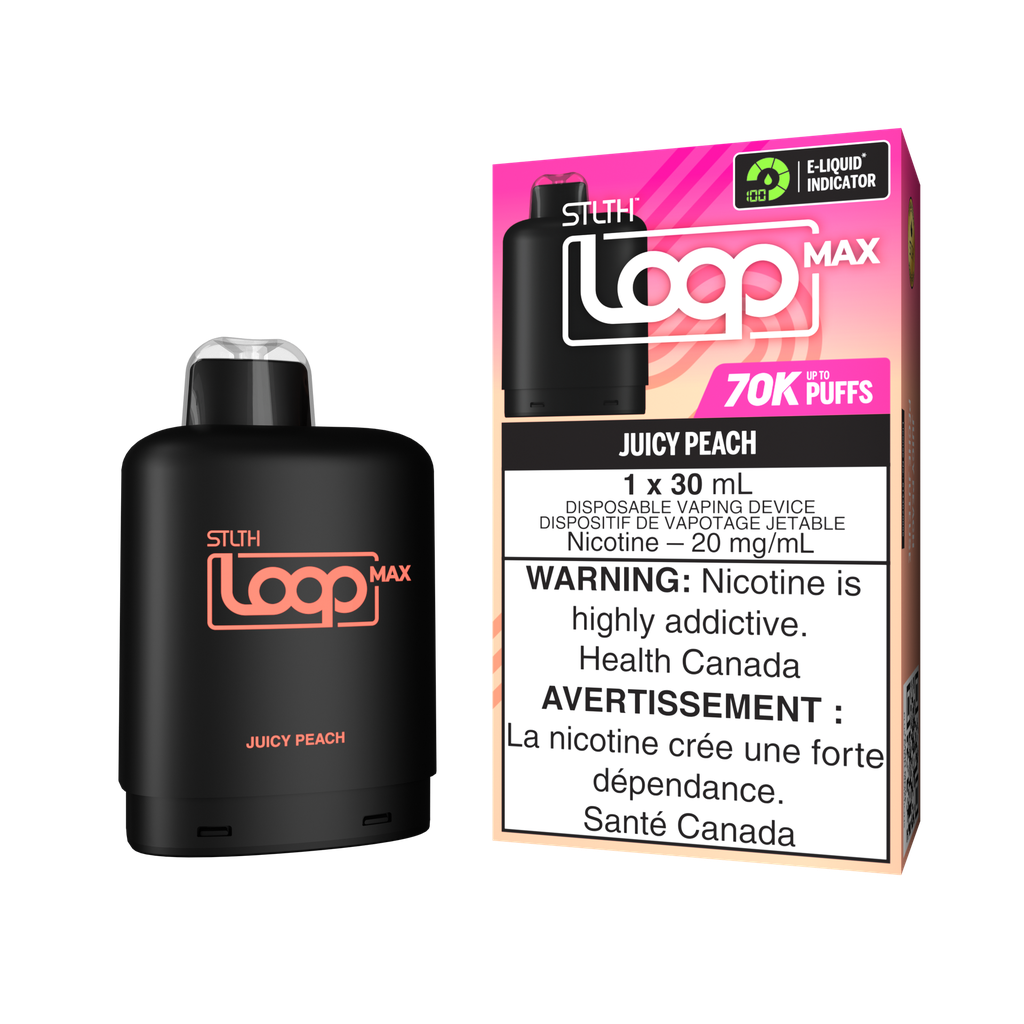 *ON* Nicotine Pod STLTH LOOP MAX Juicy Peach Box of 4