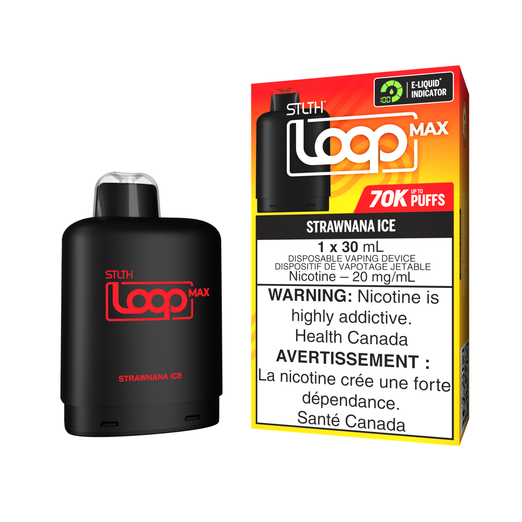*ON* Nicotine Pod STLTH LOOP MAX Strawnana Ice Box of 4