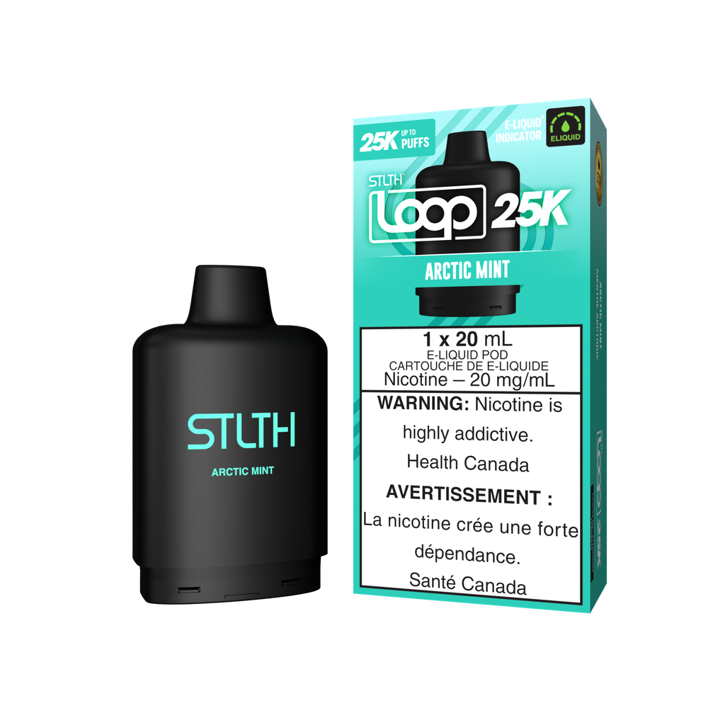 *ON* Nicotine Pod STLTH Loop 25k Arctic Mint Box of 5