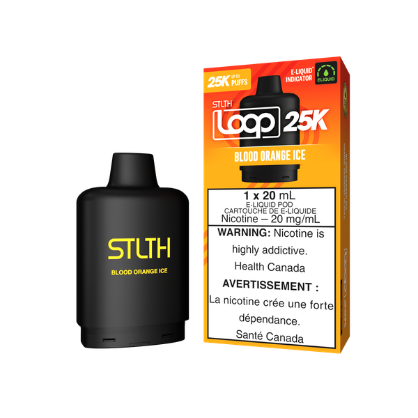 *ON* Nicotine Pod STLTH Loop 25k Blood Orange Ice Box of 5