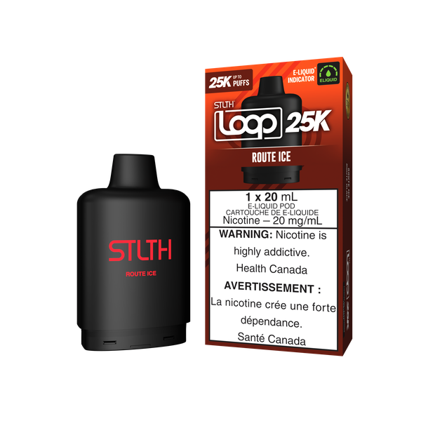 *ON* Nicotine Pod STLTH Loop 25k Route Ice Box of 5