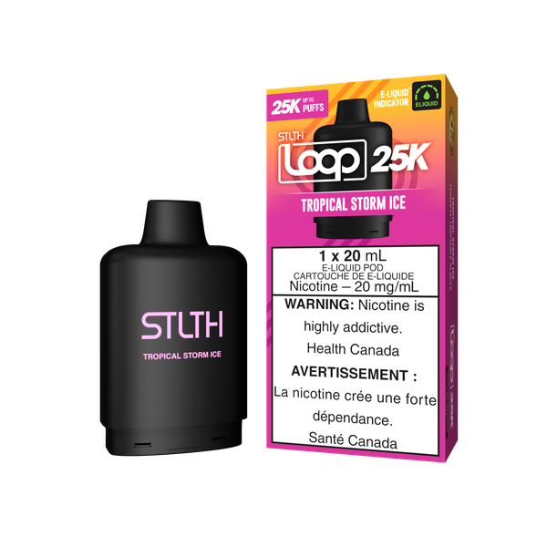 *ON* Nicotine Pod STLTH Loop 25k Tropical Storm Ice Box of 5