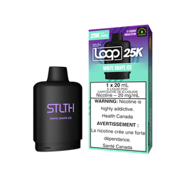 *ON* Nicotine Pod STLTH Loop 25k White Grape Ice Box of 5