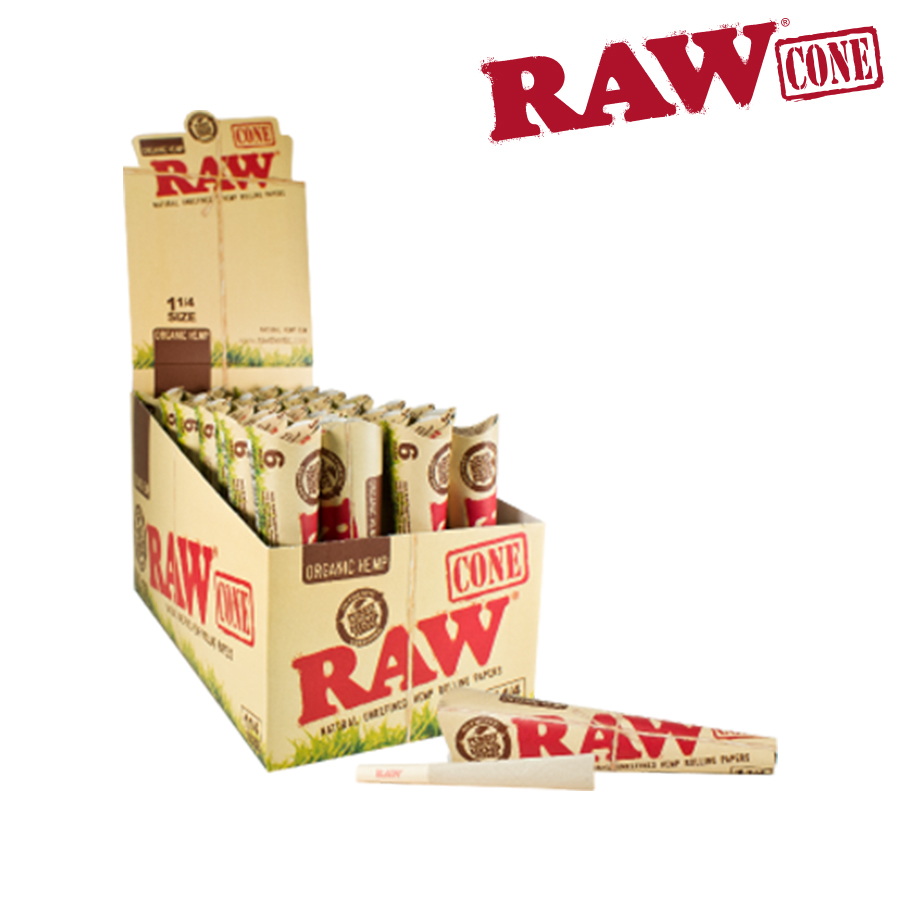 Raw Organic Cones 1 1/4 6-Pack Box/32
