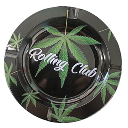 Rolling Club Metal Ashtray - Small - Leaves