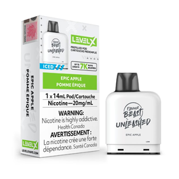 *FED* Disposable Vape Flavour Beast Unleashed Pod Epic Apple 14ml Box of 6