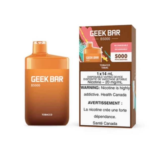 *FED* Disposable Vape Geek Bar B5000 Tobacco Box of 5