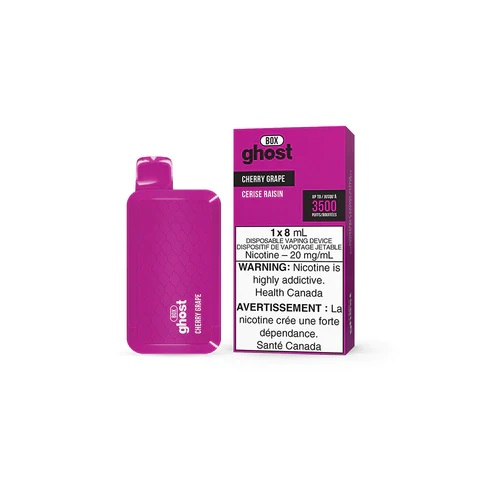 *FED* Disposable Vape Ghost Box 3500 Puff Cherry Grape Box of 5