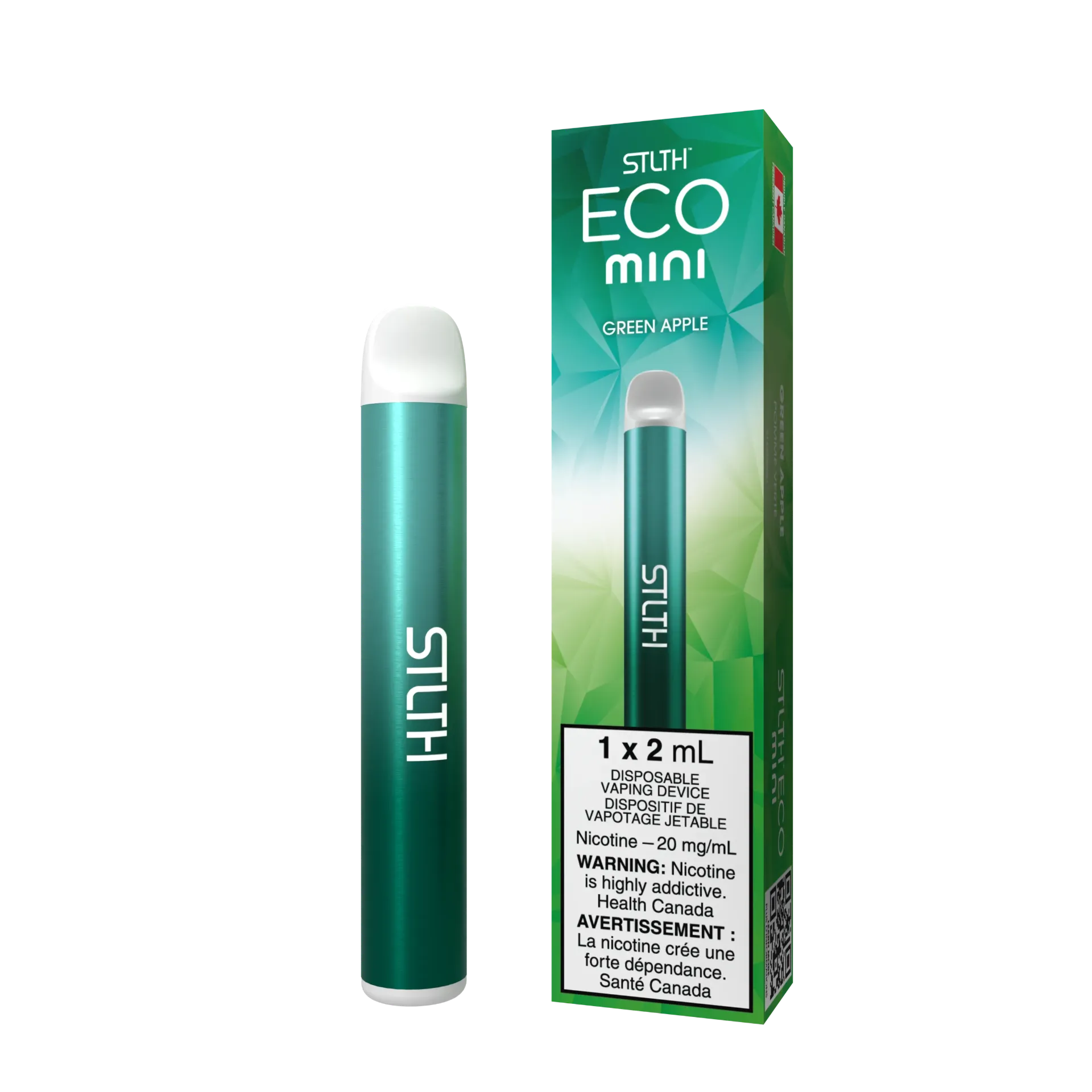 *MB* Disposable Vape STLTH Eco mini Green Apple Box of 6