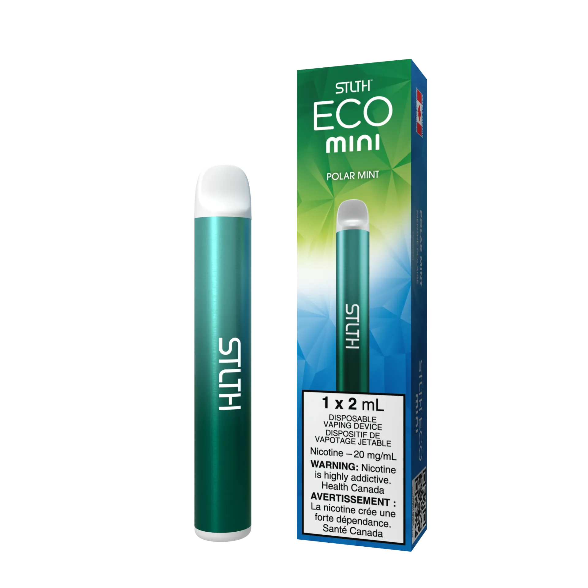 *MB* Disposable Vape STLTH Eco mini Polar Mint Box of 6