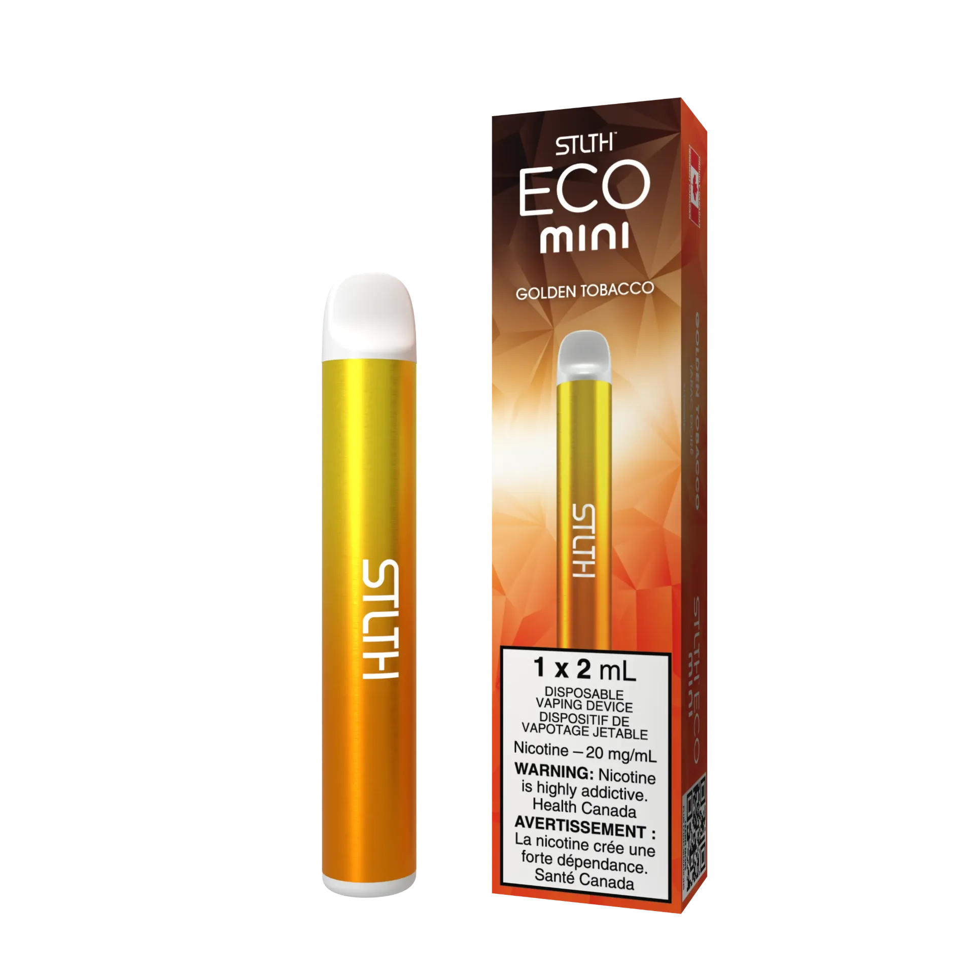 *FED* Disposable Vape STLTH Eco mini Golden Tobacco Box of 6