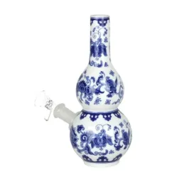 Ceramic Bong SeshGear Chinese Vase 7.75" 14mm F Double Bubble Base