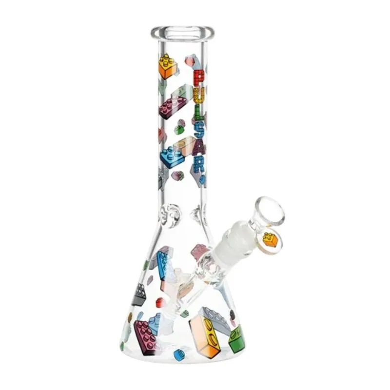 Glass Bong Pulsar Building Blocks Beaker 10" 14mm F