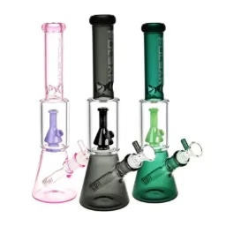 Glass Bong Pulsar Beaker on Beaker 11.5" 14mm F Colors Vary