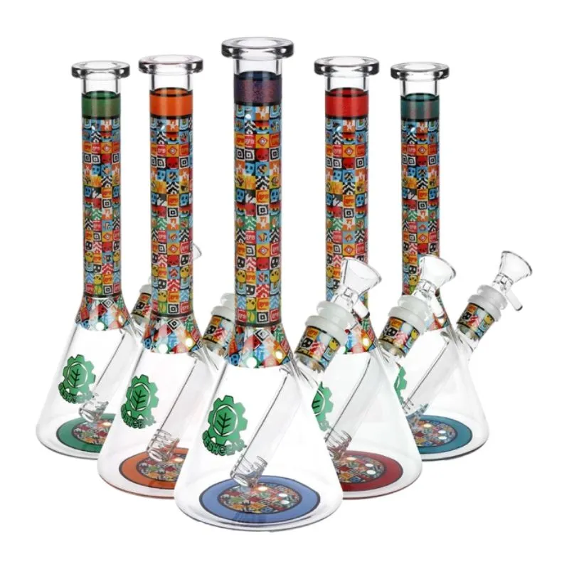 Glass Bong SeshGear Icon Blocks 10" 14mm F Colors Vary