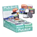 Metal Grinder Pulsar Design Series Aluminum 4pc 2.5" Assorted Designs Box of 6