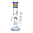 Glass Bong Pulsar Acid Rainbows Bubble Base 12.6" 14mm F