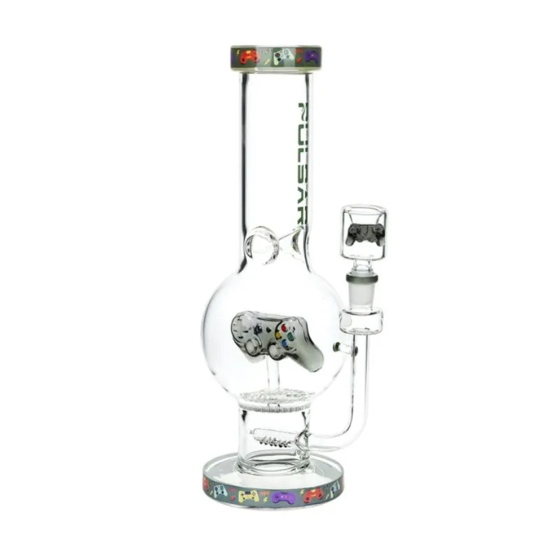 Glass Bong Pulsar Game Time Bubble Base 12.5" / 14mm F