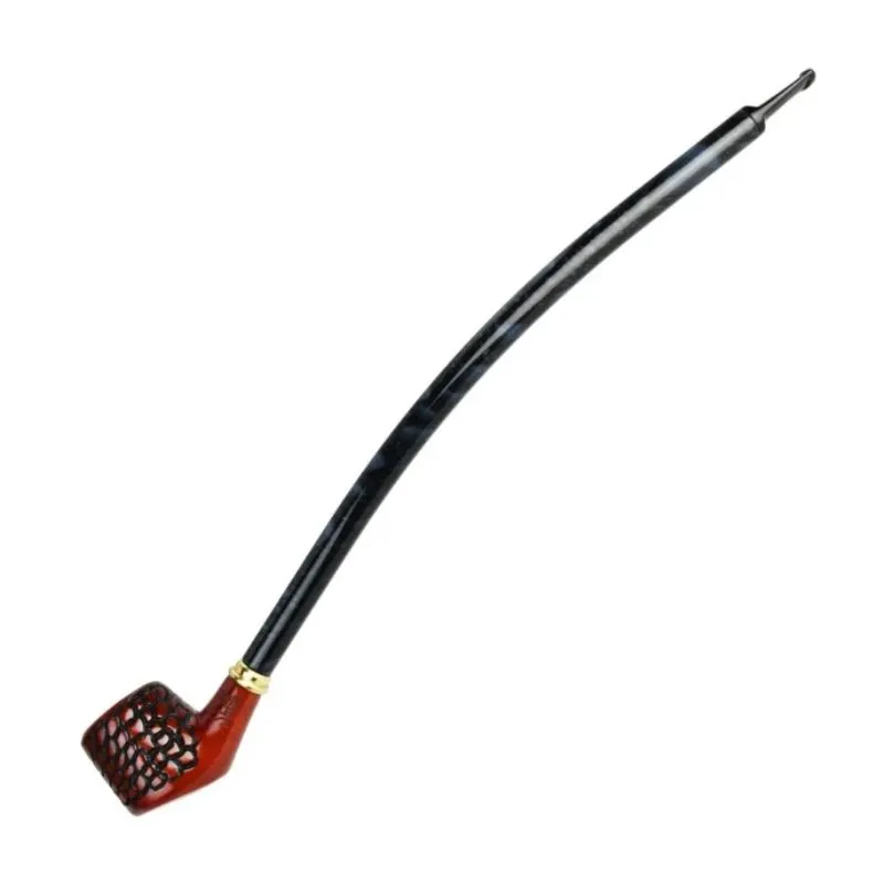 Wood Pipe 15" Engraved Pokey Style Rosewood Shire