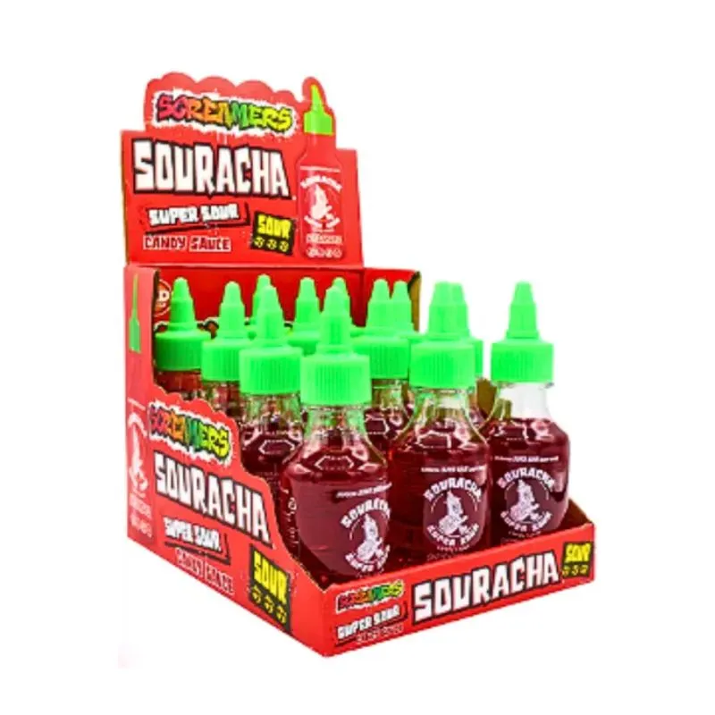 Snacks Zed Screamers Souracha Super Sour Candy Sauce 90mL Box of 12
