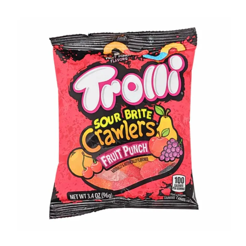 Snacks Trolli Sour Brite Crawlers Fruit Punch 3.4oz Box of 12