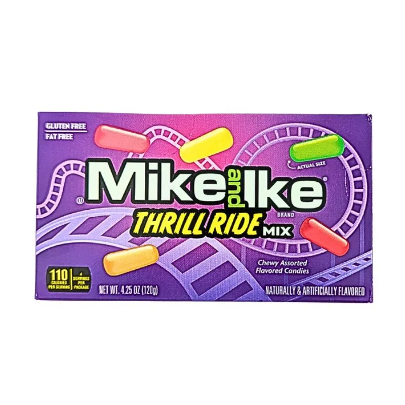 Snacks Mike & Ike Thrill Ride Mix Theatre Pack 4.25oz Box of 12