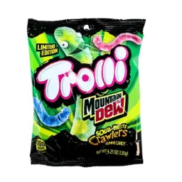 Snacks Trolli Mountain Dew Sour Brite Crawlers 4.25oz Box of 12