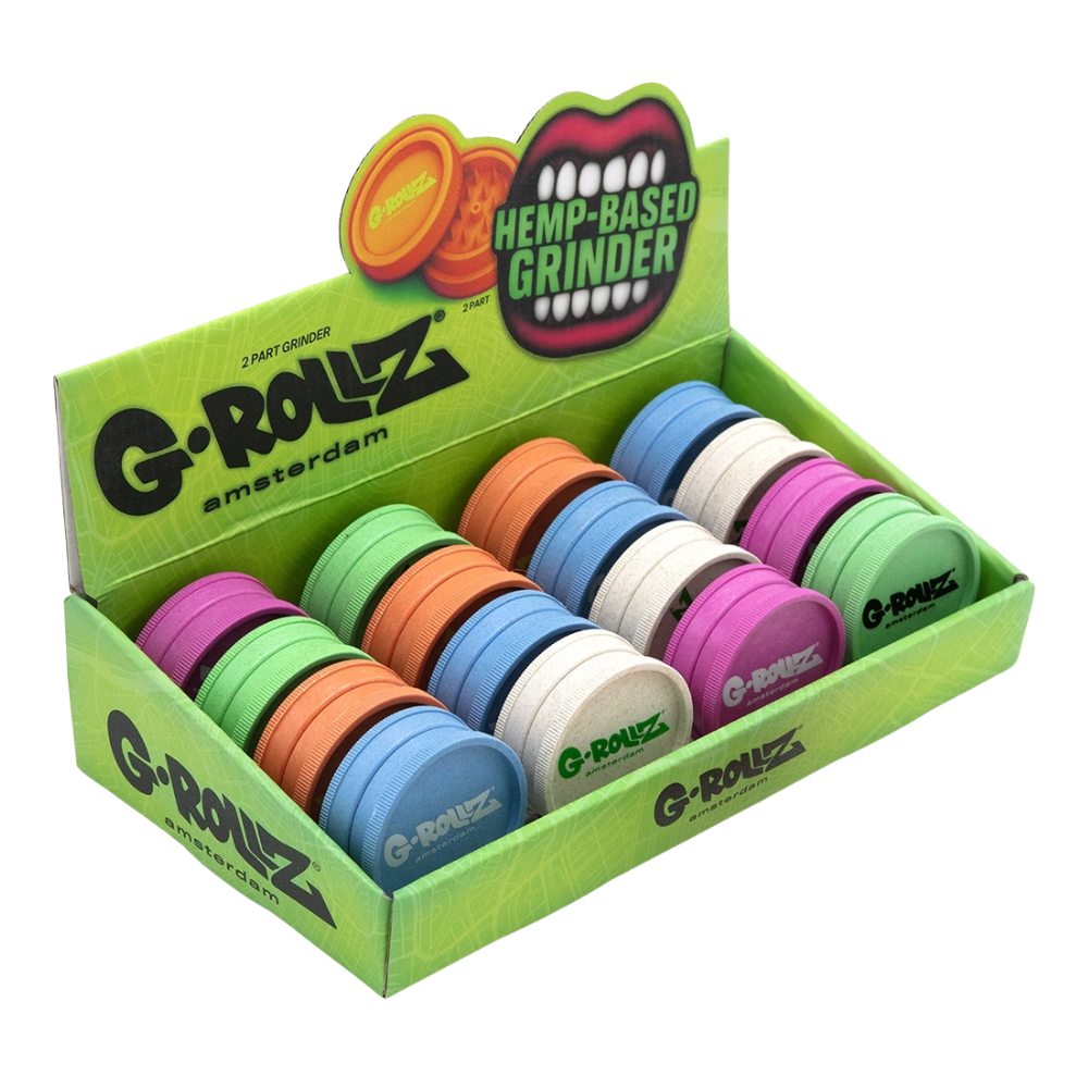 Metal Grinder G-Rollz Hemp Grinder 60mm 2-Part Box of 16