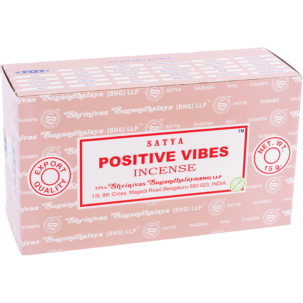 Incense Satya Positive Vibes 15g Box of 12