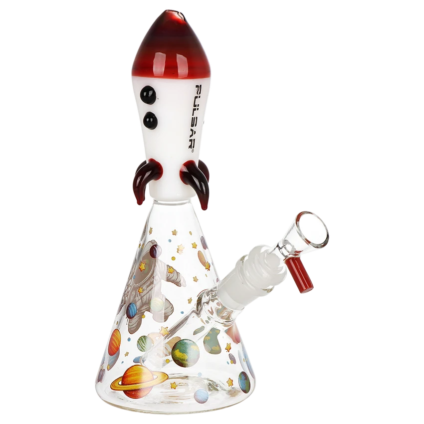 Glass Bong Pulsar Rocket Ship 7.75" 14mm F
