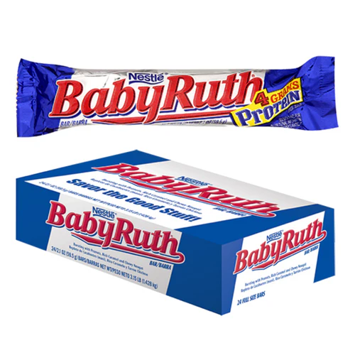 Snacks Nestle Baby Ruth Candy Bars 2.1 oz Box of 24